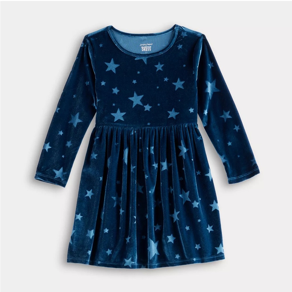 Jumping Beans Navy Star Print Dress